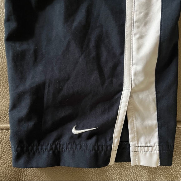 NIKE CAPRIS NAVY/WHITE STRIPE TRACK PANTS Women XS (0-2) elastic waist polyester - Picture 6 of 8